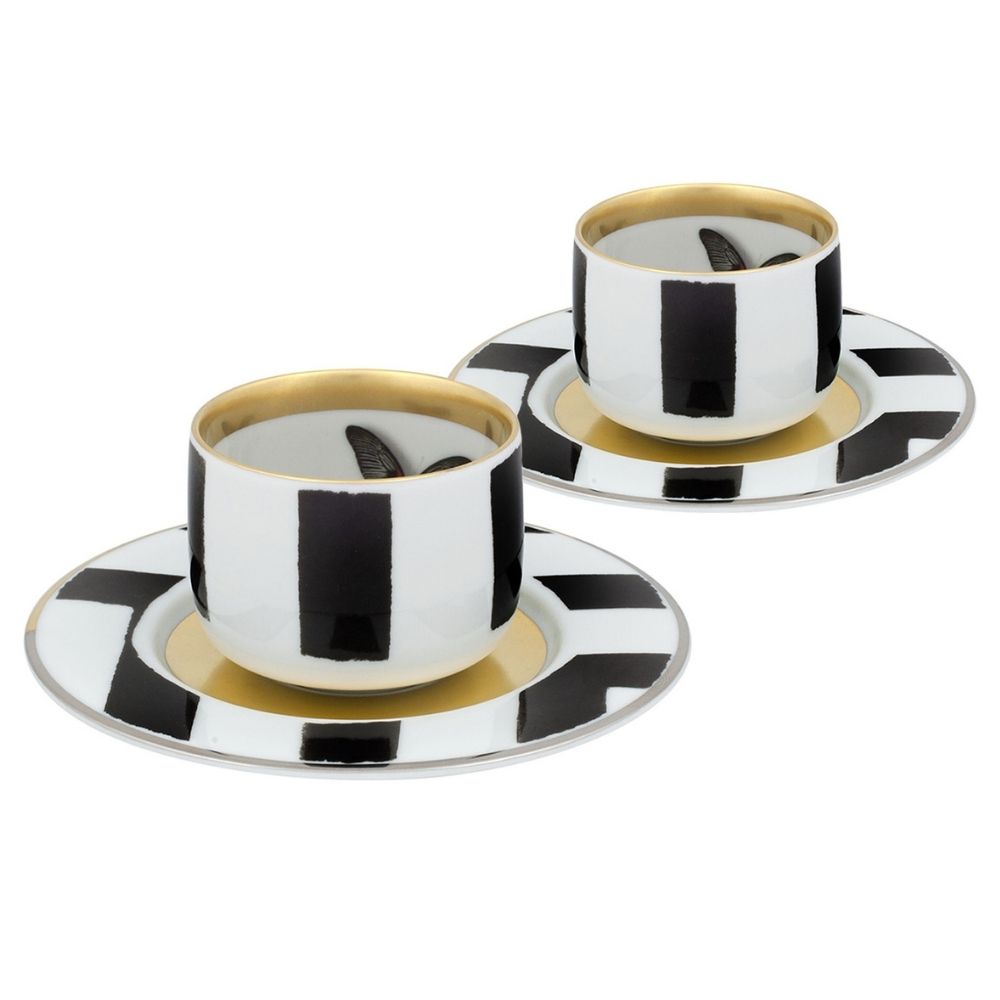 Coffee cup and saucer, set of 2, Sol y Sombra - CHRISTIAN LACROIX