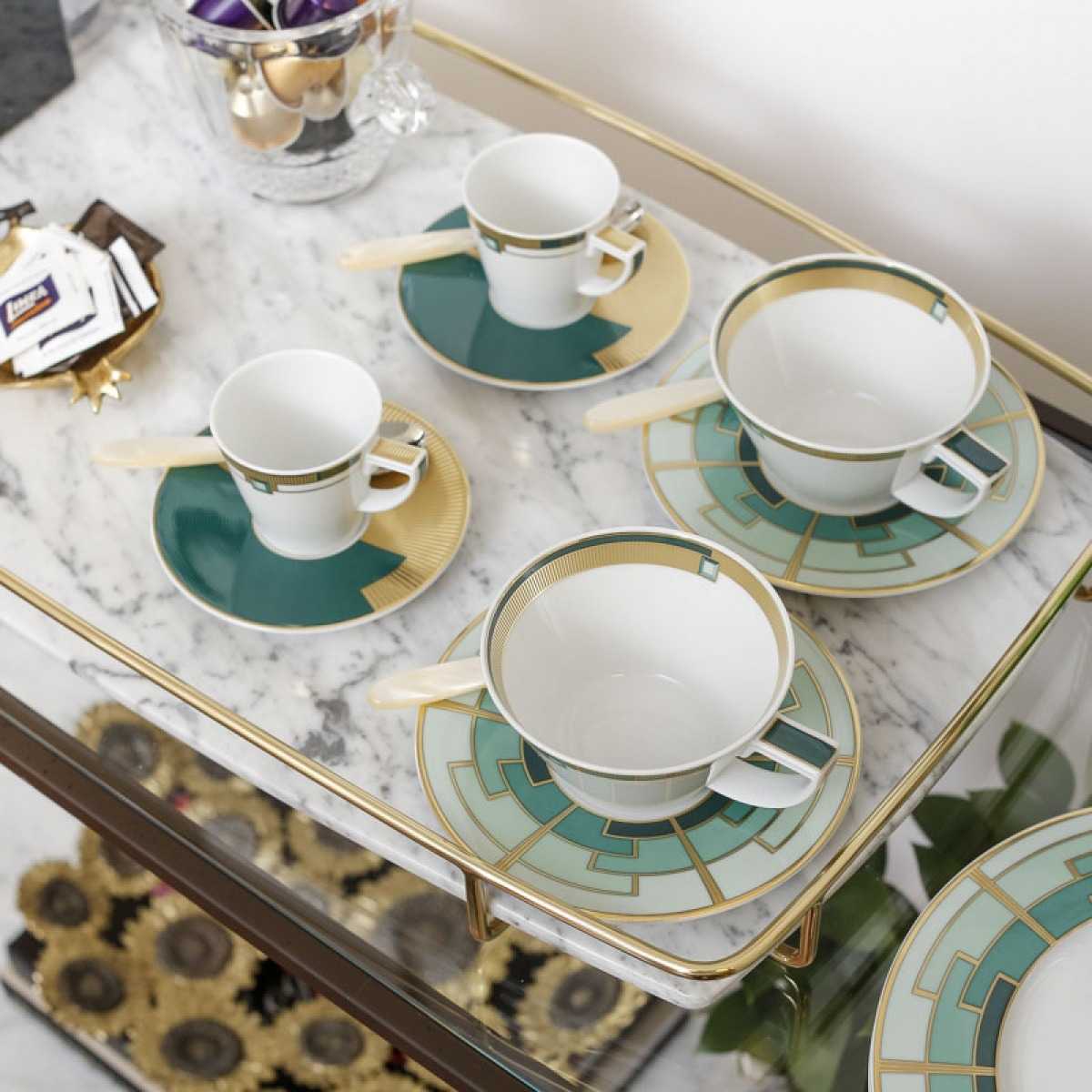 Tea Cup and Saucer, Emerald - VISTA ALEGRE