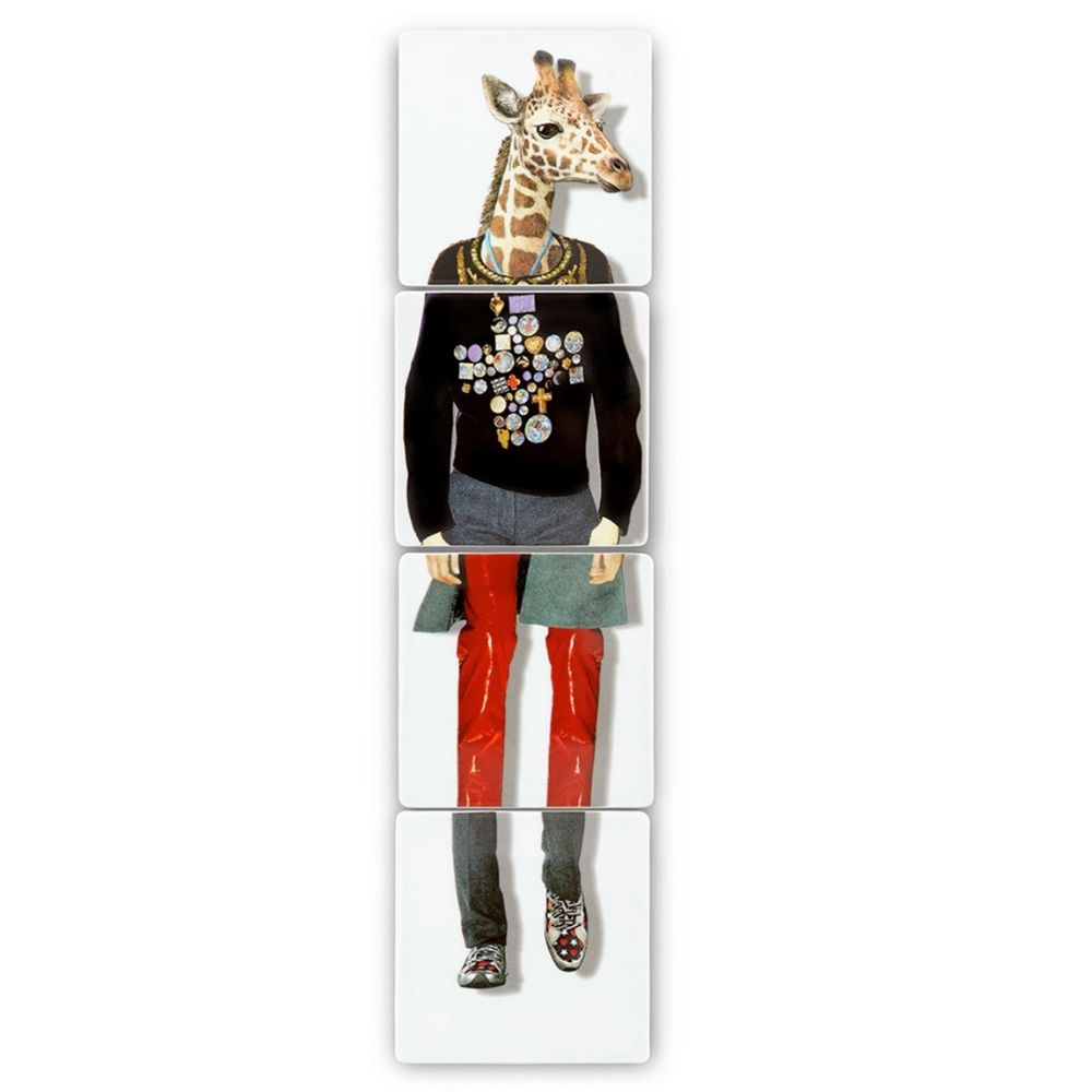 Set of 4 coasters Dona Jirafa, Love who you want - CHRISTIAN LACROIX