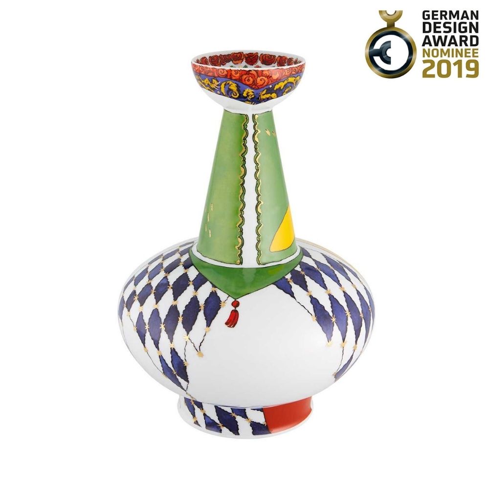 Porcelain vase, Joker, Mariinsky by Katya Gerasimova Bosky - VISTA ALEGRE