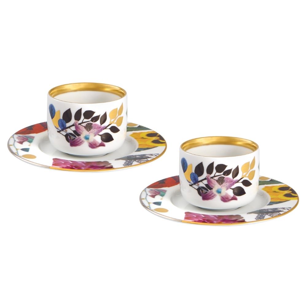 Set of 2 espresso cups and saucers, Primavera - CHRISTIAN LACROIX