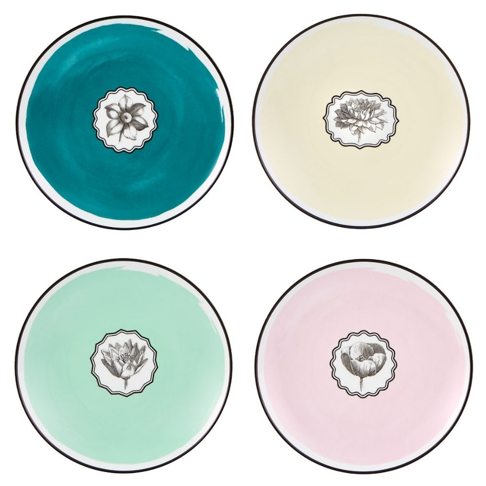 Set of four dessert plates, Herbariae - CHRISTIAN LACROIX