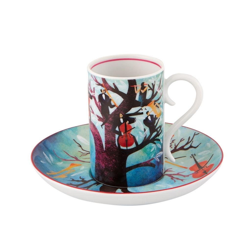 Coffee cup and saucer - set of 4, Fur Beethoven by Fatinha Ramos - VISTA ALEGRE