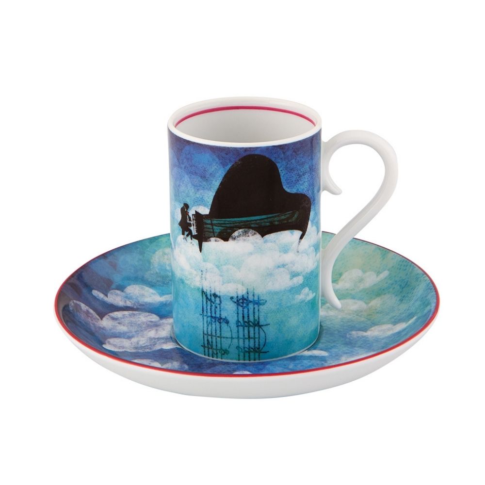 Coffee cup and saucer - set of 4, Fur Beethoven by Fatinha Ramos - VISTA ALEGRE