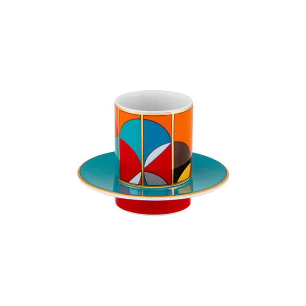 Set of 4 coffee cups and saucers, Futurismo - VISTA ALEGRE