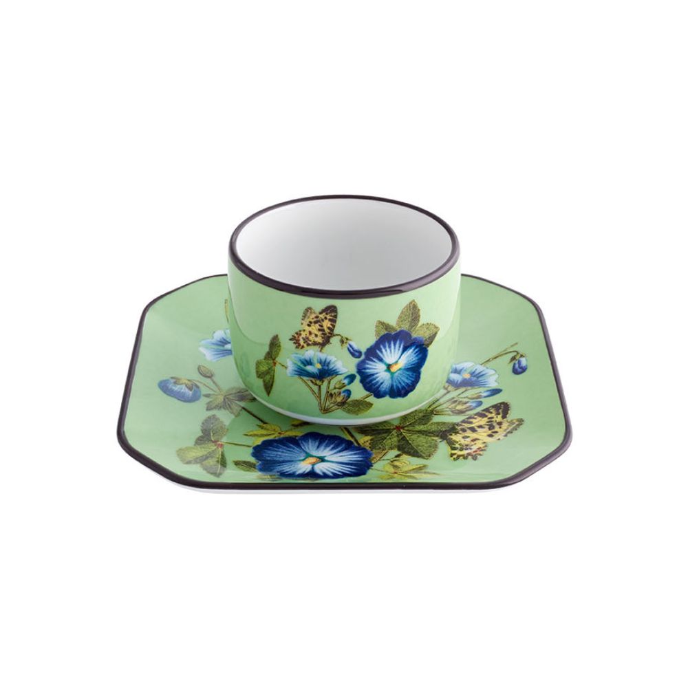 Set of 4 espresso cups and plates, Fete Vos Jeux - CHRISTIAN LACROIX