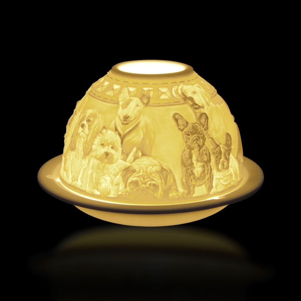 Porcelain candlestick Les Chiens, Votivelights - Bernardaud