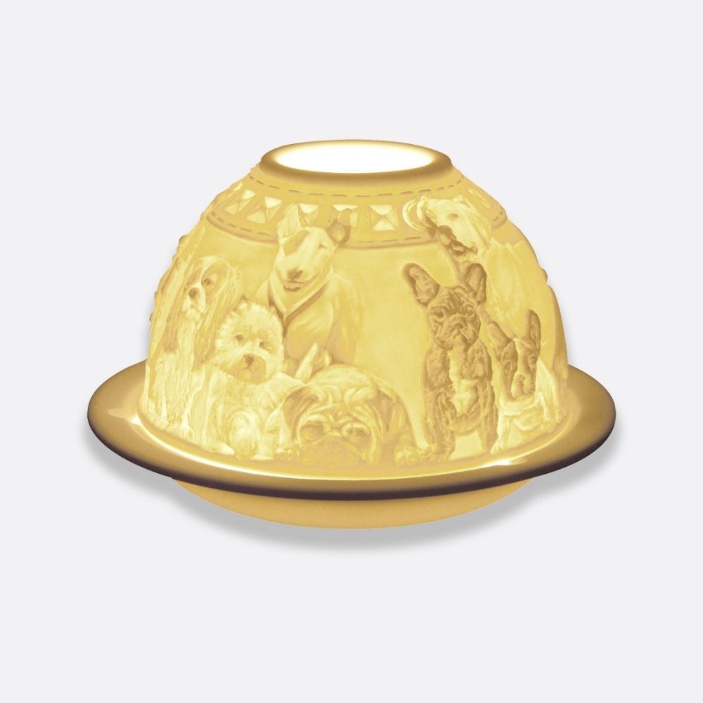 Porcelain candlestick Les Chiens, Votivelights - Bernardaud