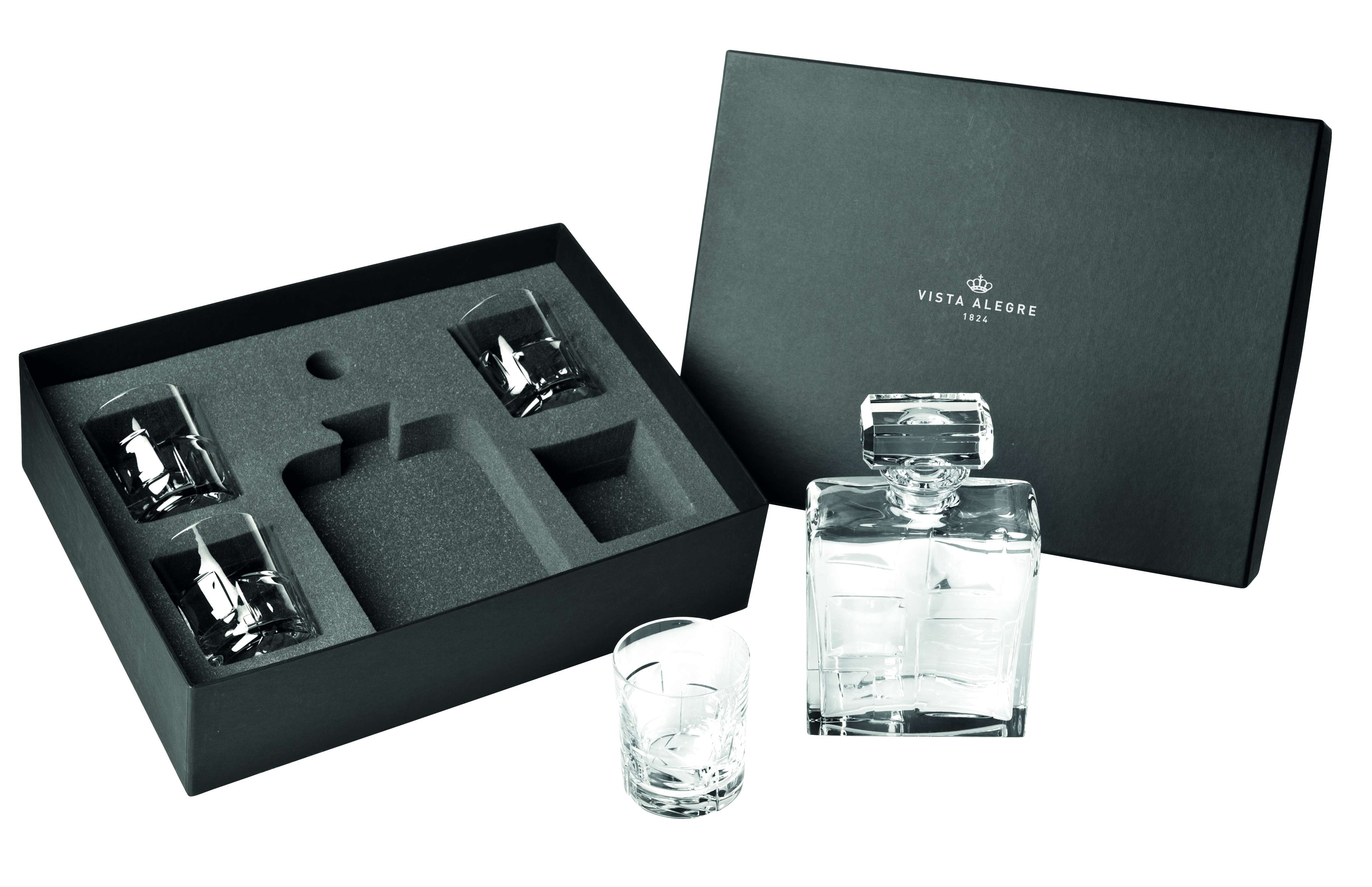 Whisky set - 1 decanter and 4 glasses, Portrait -  VISTA ALEGRE