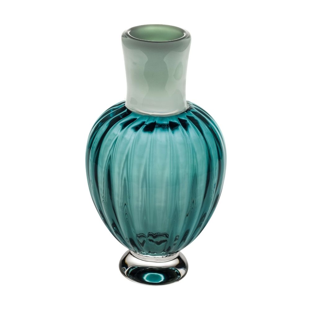 Crystal vase, 12.2 inches, Unica Caneleto Bleu - VISTA ALEGRE