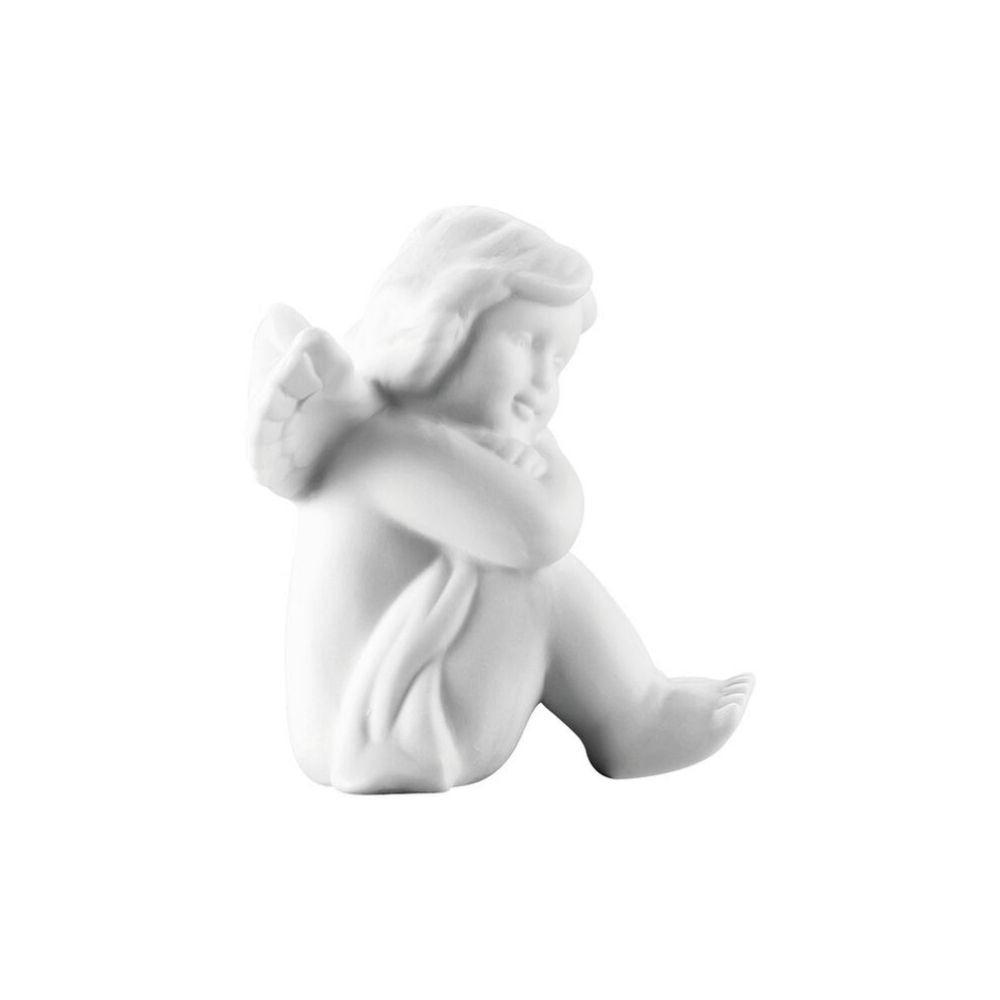 Porcelain figurine, sitting angel, 2.4 inches, Angels - ROSENTHAL