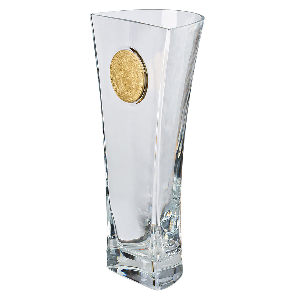 Glass vase, 15.75 inches, Medusa Madness Clear - VERSACE