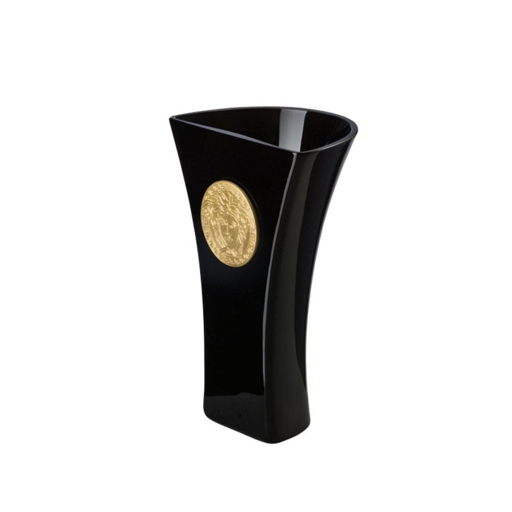 Glass vase, 11 inches, Medusa Madness Black - VERSACE