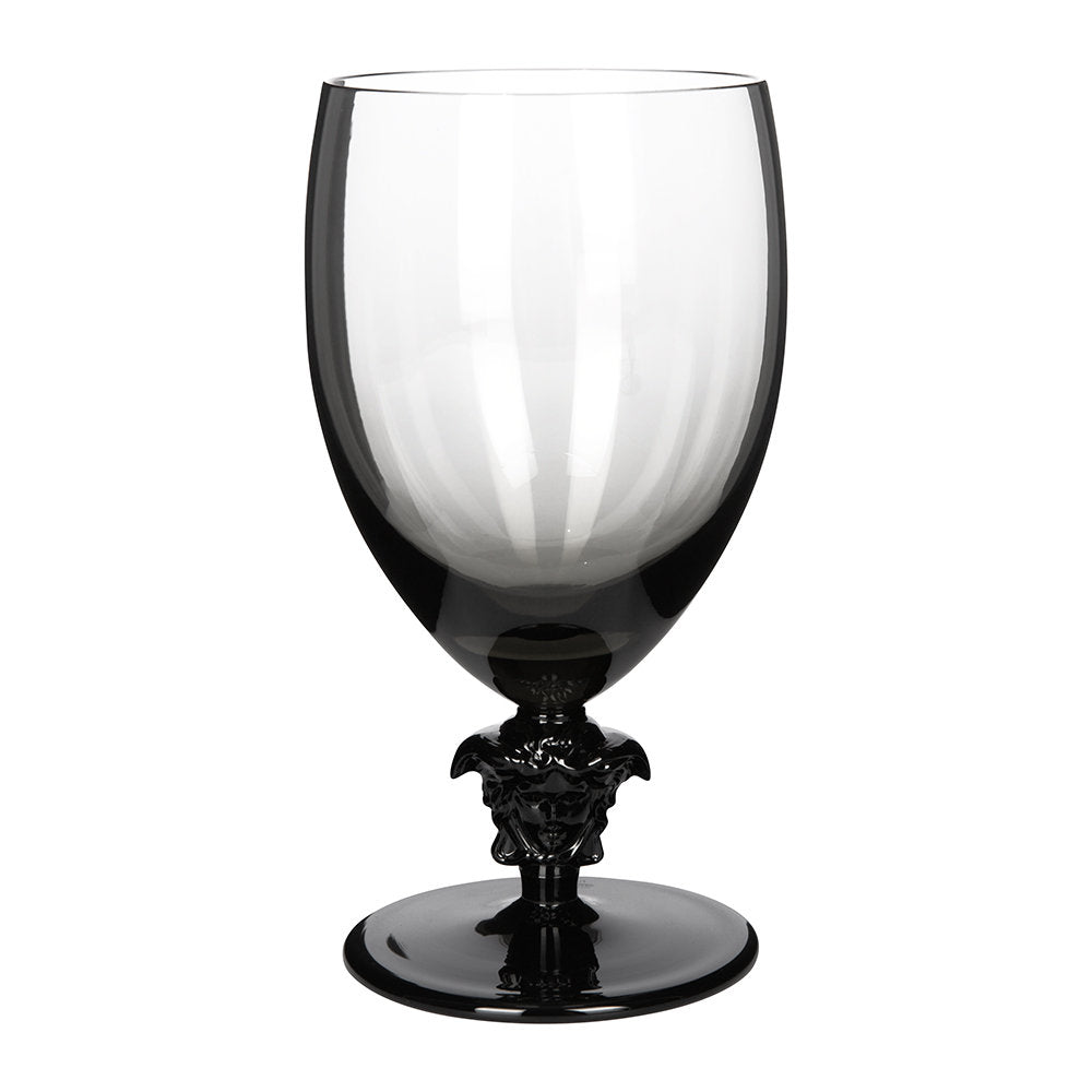 Set of two water glasses, gray, Medusa Lumiere Haze - VERSACE