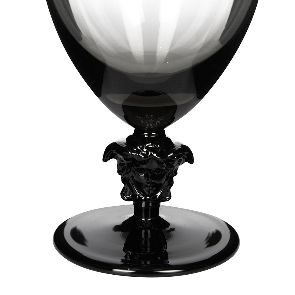 Set of two water glasses, gray, Medusa Lumiere Haze - VERSACE