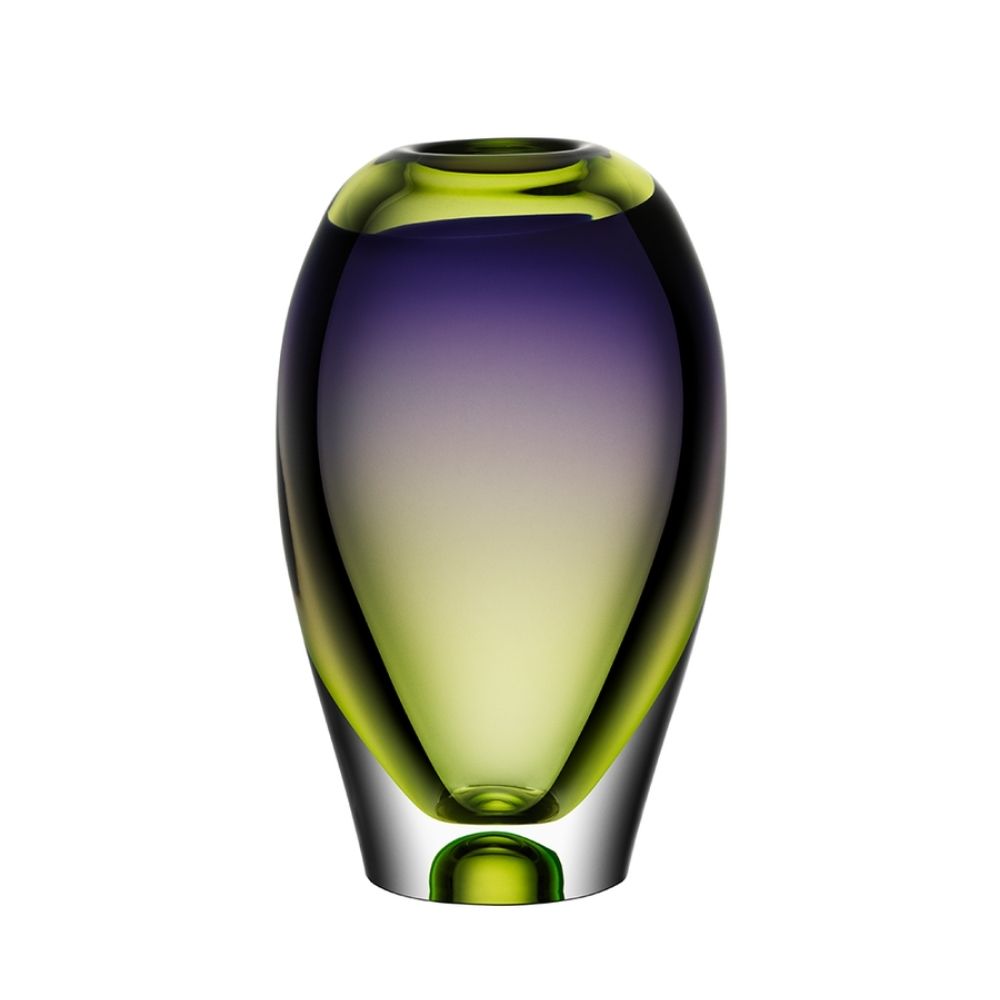 Purple-green vase, 10.2 inches, Vision by Goran Warff - KOSTA BODA