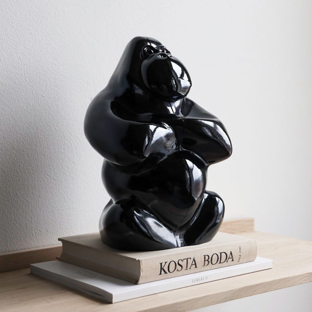 Glass sculpture, 11.8 inches, Black, Gabba Gabba Hey by Ludvig Lofgren - KOSTA BODA
