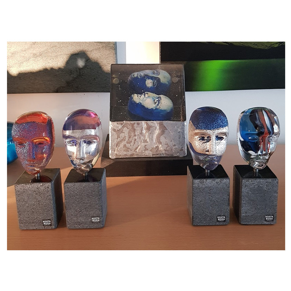 Sculpture with stand Brains Oden by Bertil Vallien - Limited Edition - KOSTA BODA