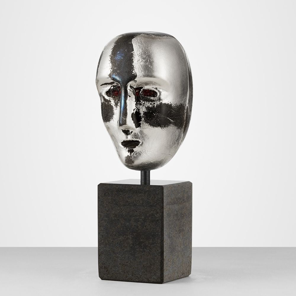 Brains Mercurius Sculpture with Stand by Bertil Vallien - Limited Edition - KOSTA BODA