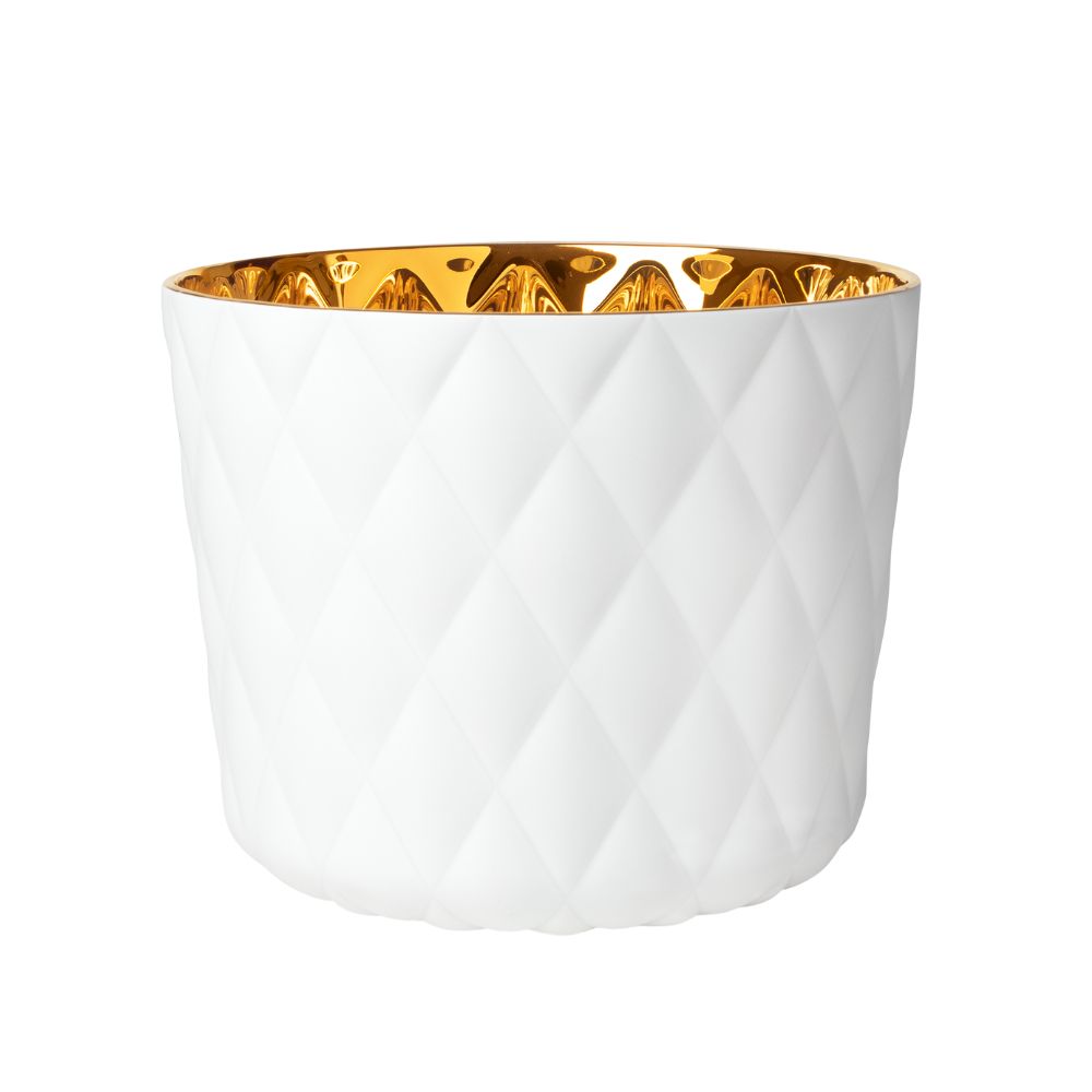 Porcelain Ice Bucket, Cushion White - SIEGER by FURSTENBERG