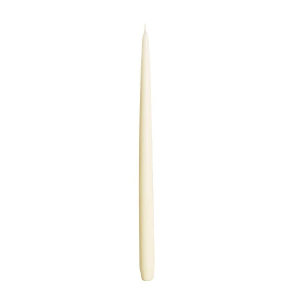 Lacquered Decorative Candle, Ivory, 11.8 inches - SIMONA'S COLLECTION