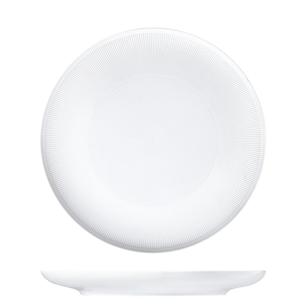 Dinner Plate, Stella Satin White - SIEGER by FURSTENBERG