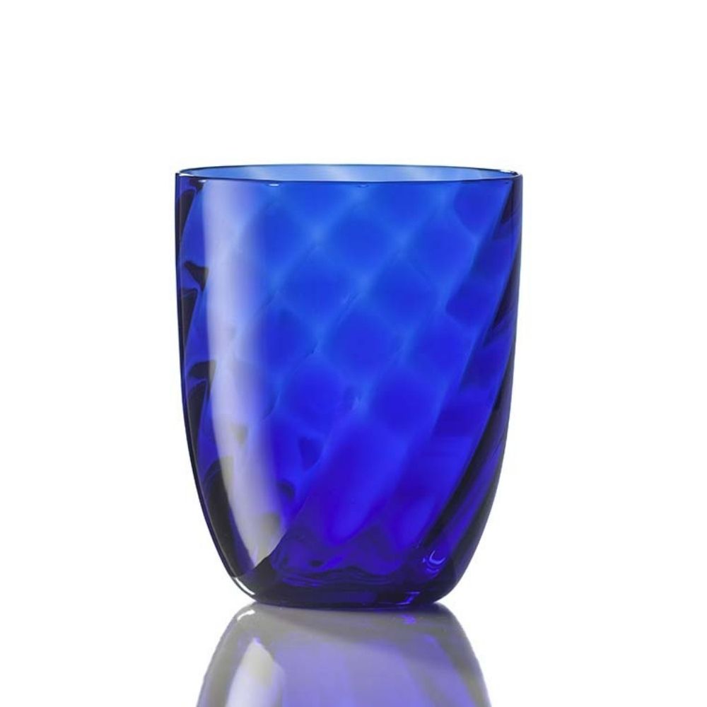 Twisted Blue Water Glass, Idra - SIMONA'S COLLECTION