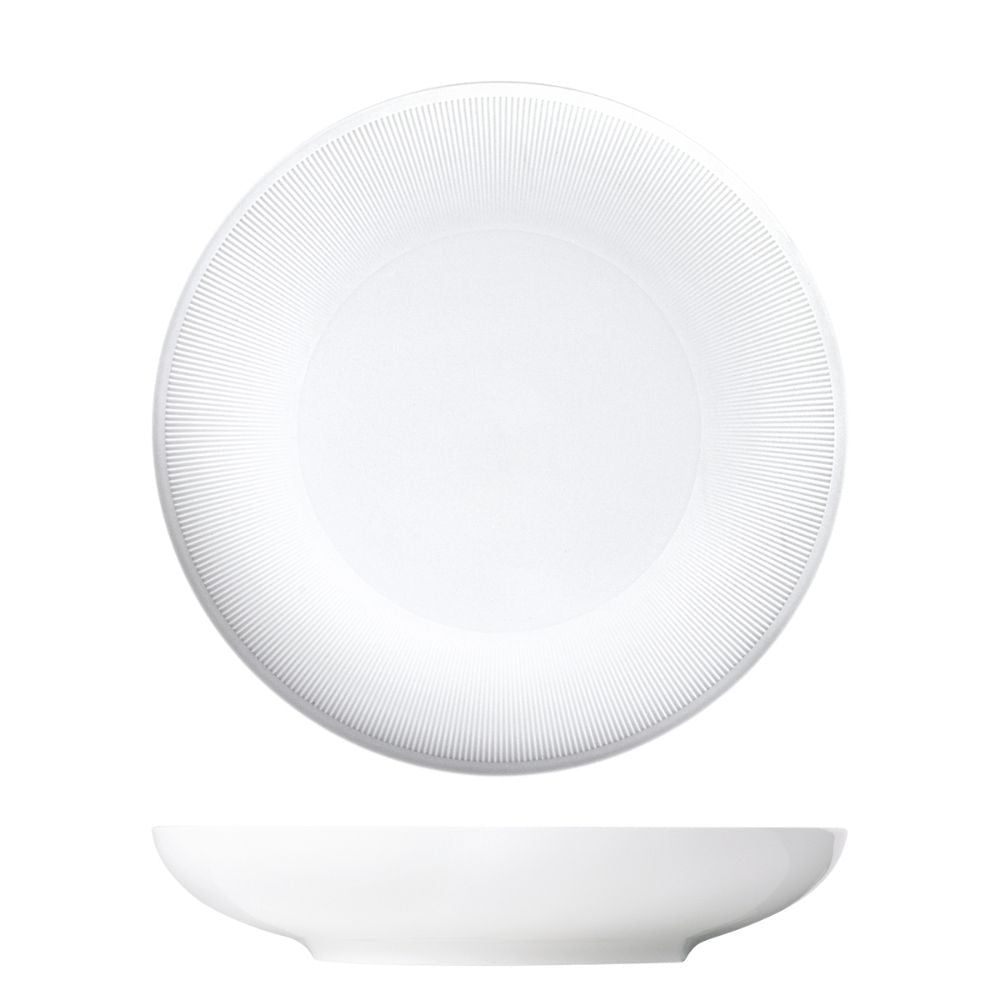 Pasta Plate, Stella Satin White - SIEGER by FURSTENBERG