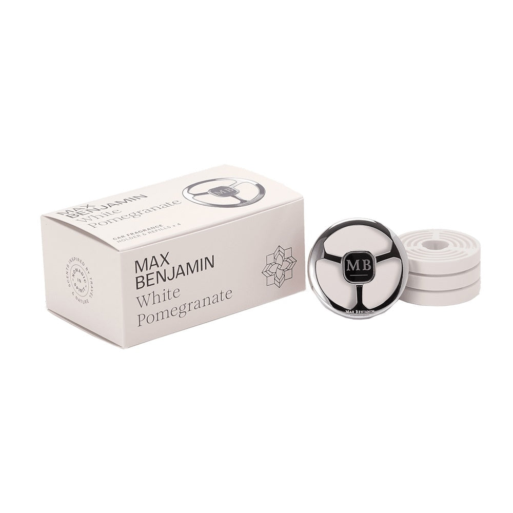 Car air freshener with 4 refills, White Pomegranate, Car Fragrance collection -  MAX BENJAMIN