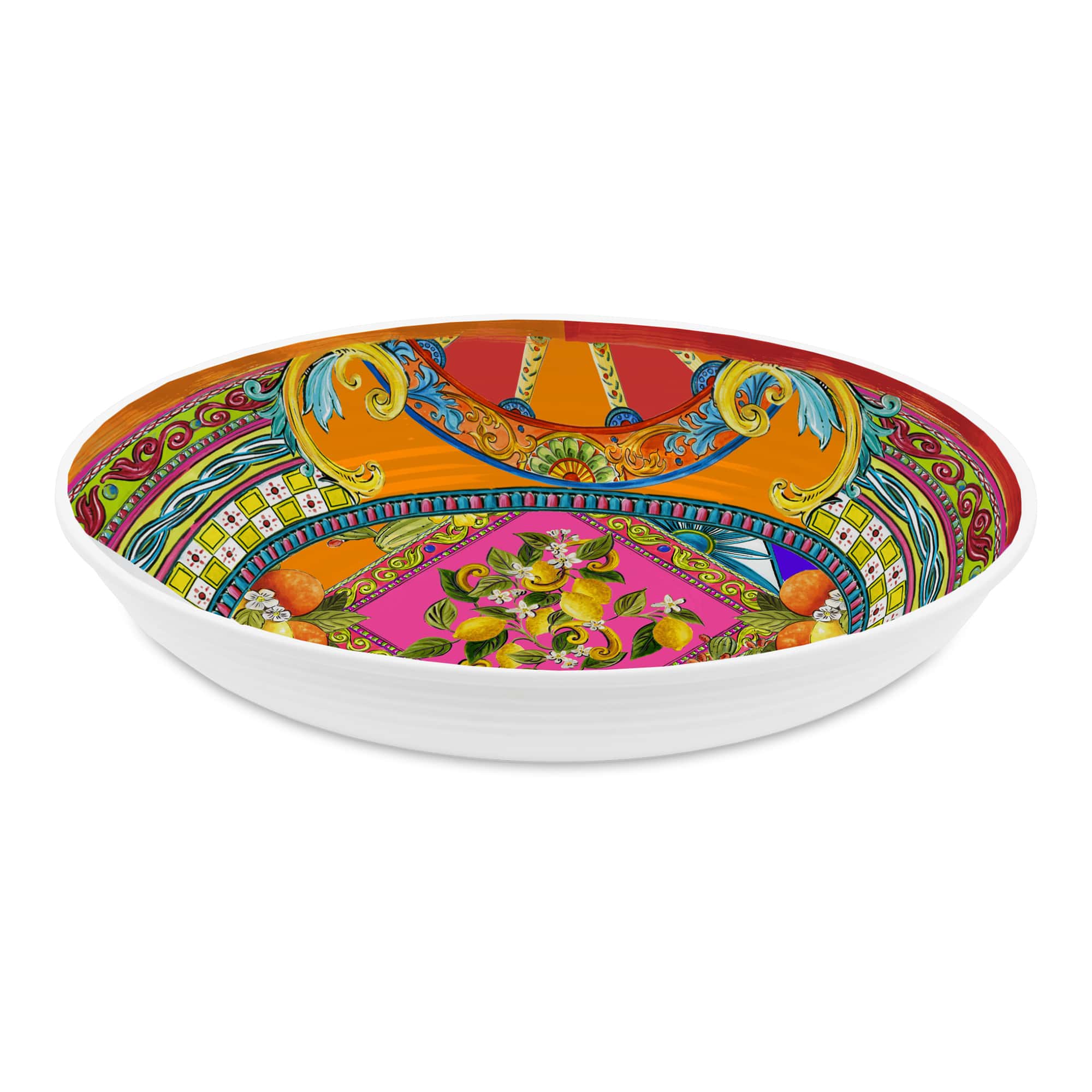 Serving bowl, melamine, 13 inches, Ortigia - BACI MILANO