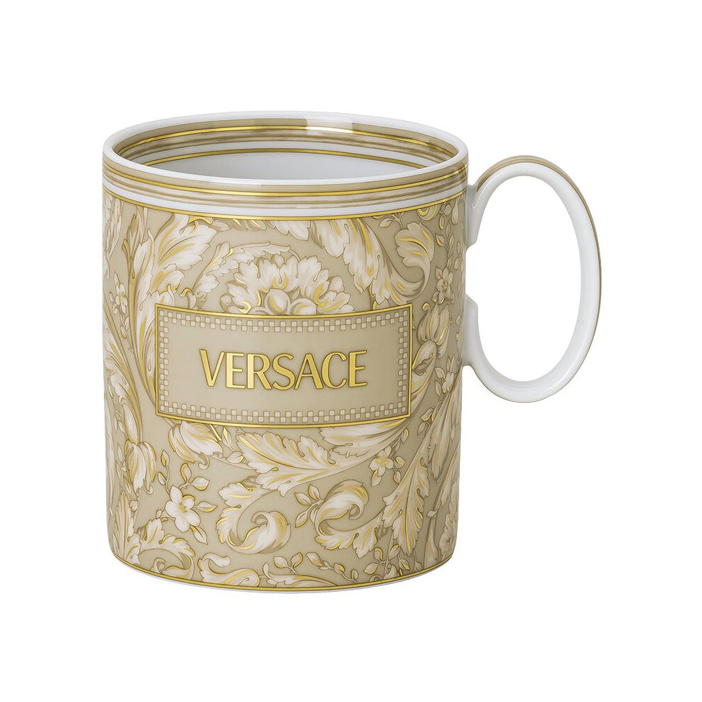 Porcelain Mug, 10.1 fl oz, Barocco Beige - VERSACE