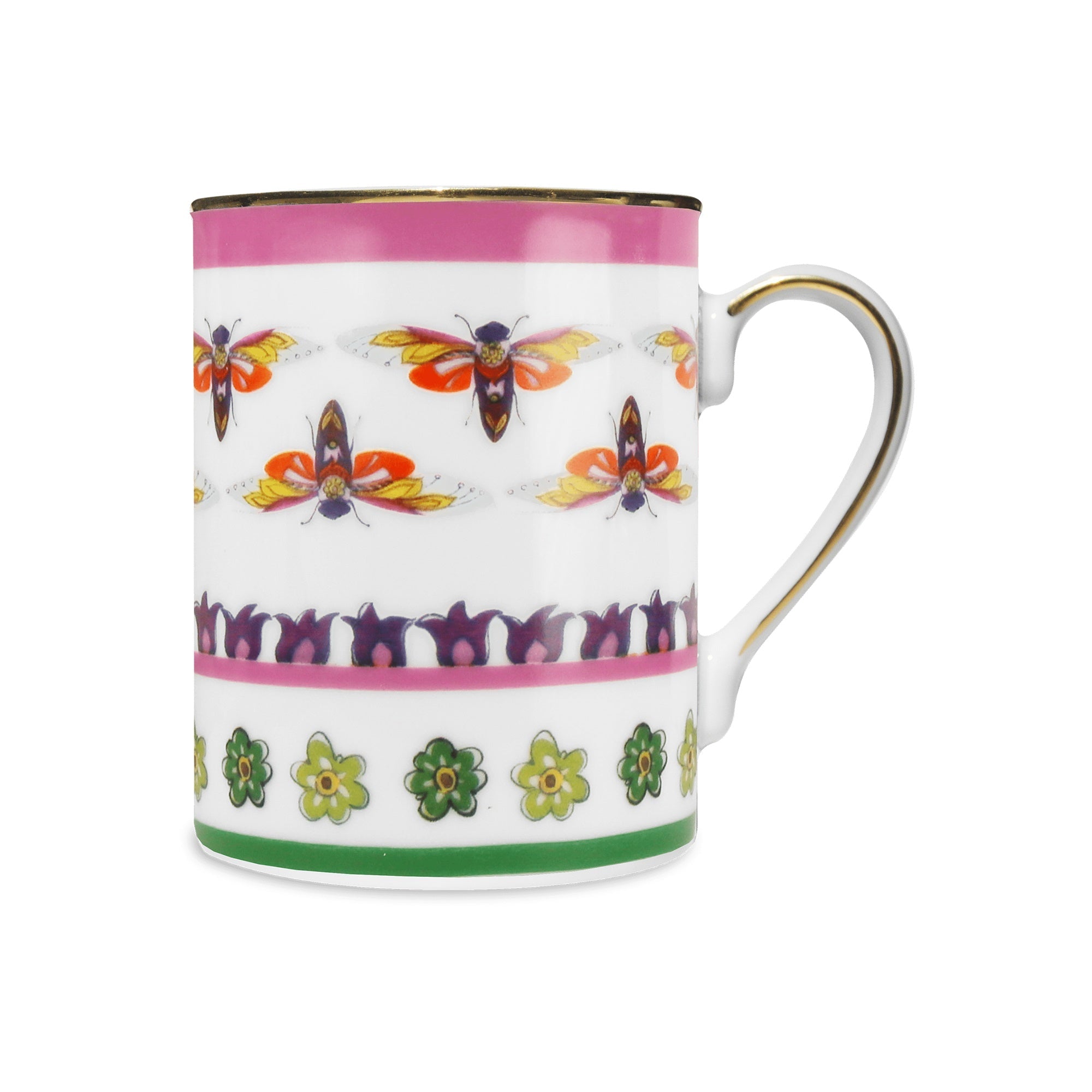 Porcelain mug, pink, Amazzonia - BACI MILANO