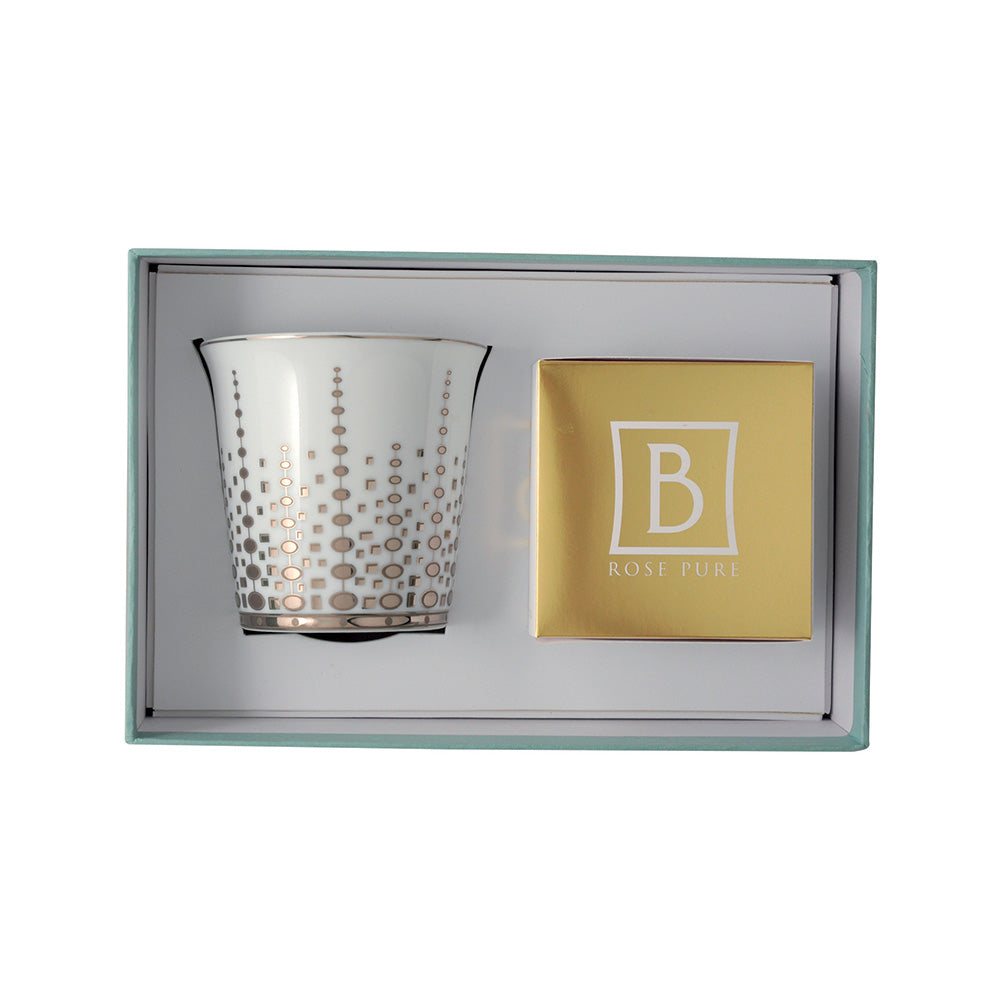 Candle tumbler with scented candle, Or D'Azur - BERNARDAUD