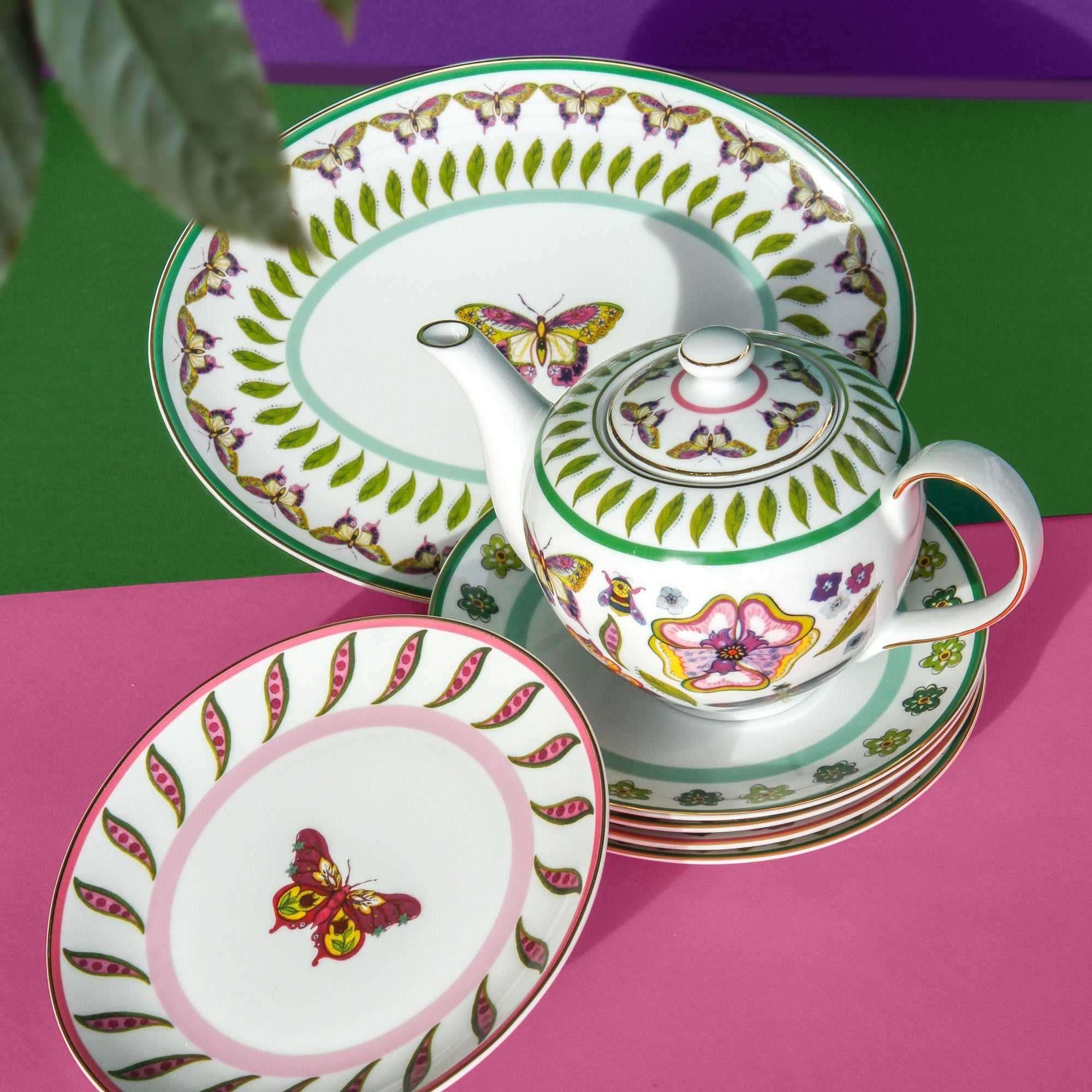 Teapot in porcelain, Amazzonia - BACI MILANO