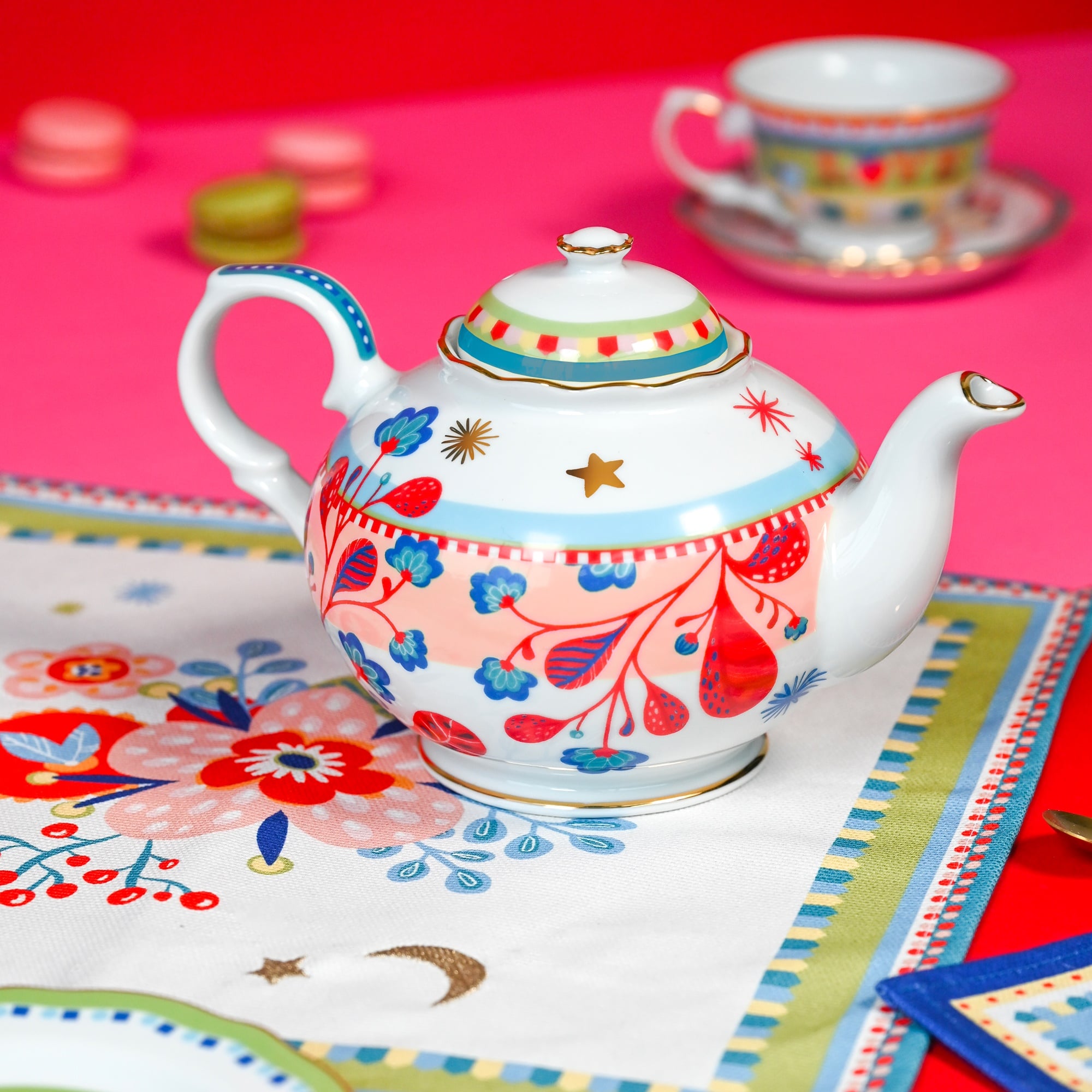 Porcelain teapot, Mamma Mia -  BACI MILANO