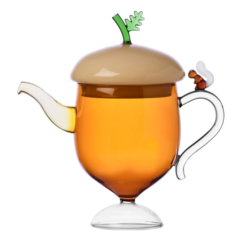 Glass teapot, Acorns by Alessandra Baldereschi - ICHENDORF