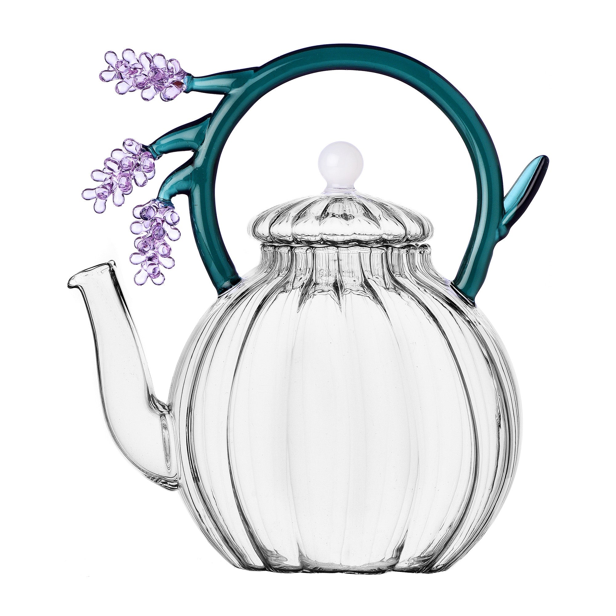 Glass teapot, Lavender, Botanica by Alessandra Baldereschi - ICHENDORF
