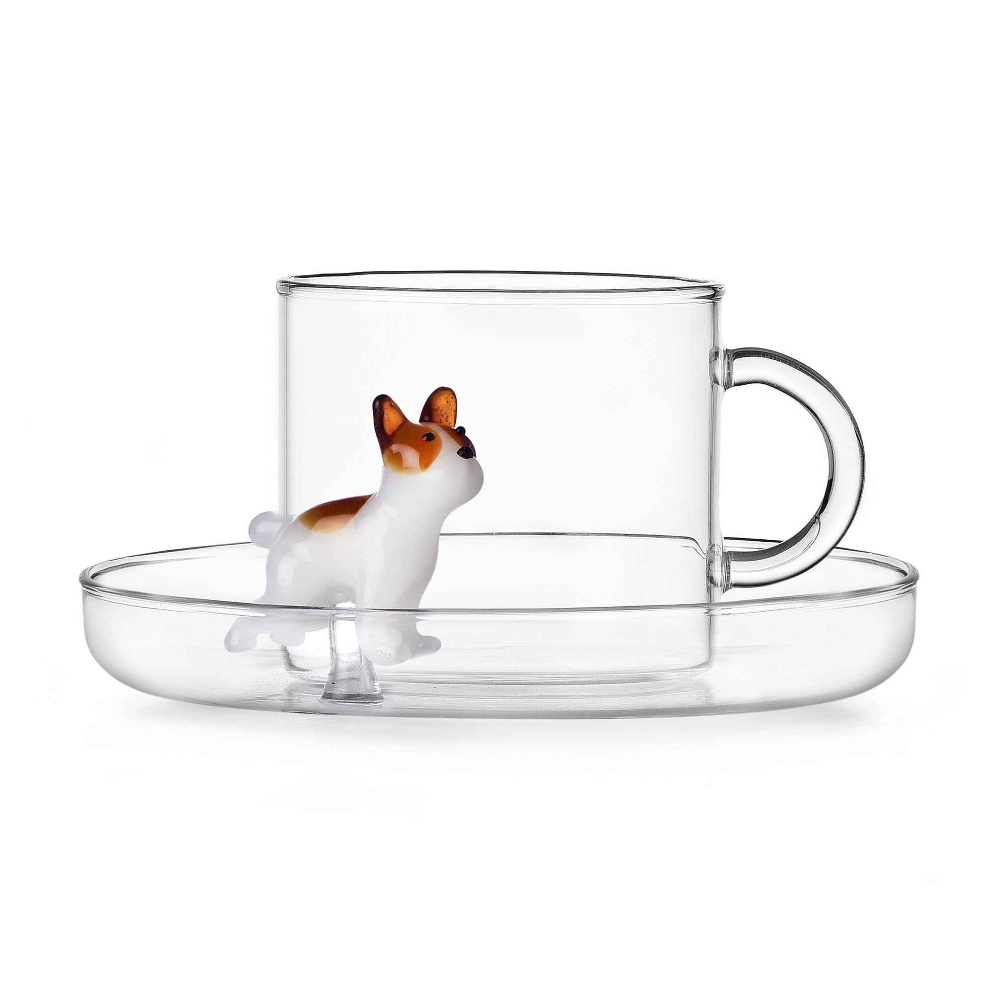 Tea cup and saucer, French Bulldog, Dogs by Alessandra Baldereschi - ICHENDORF