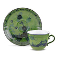 Coffee cup and saucer, 4 oz, Oriente Italiano Malachite - GINORI 1735
