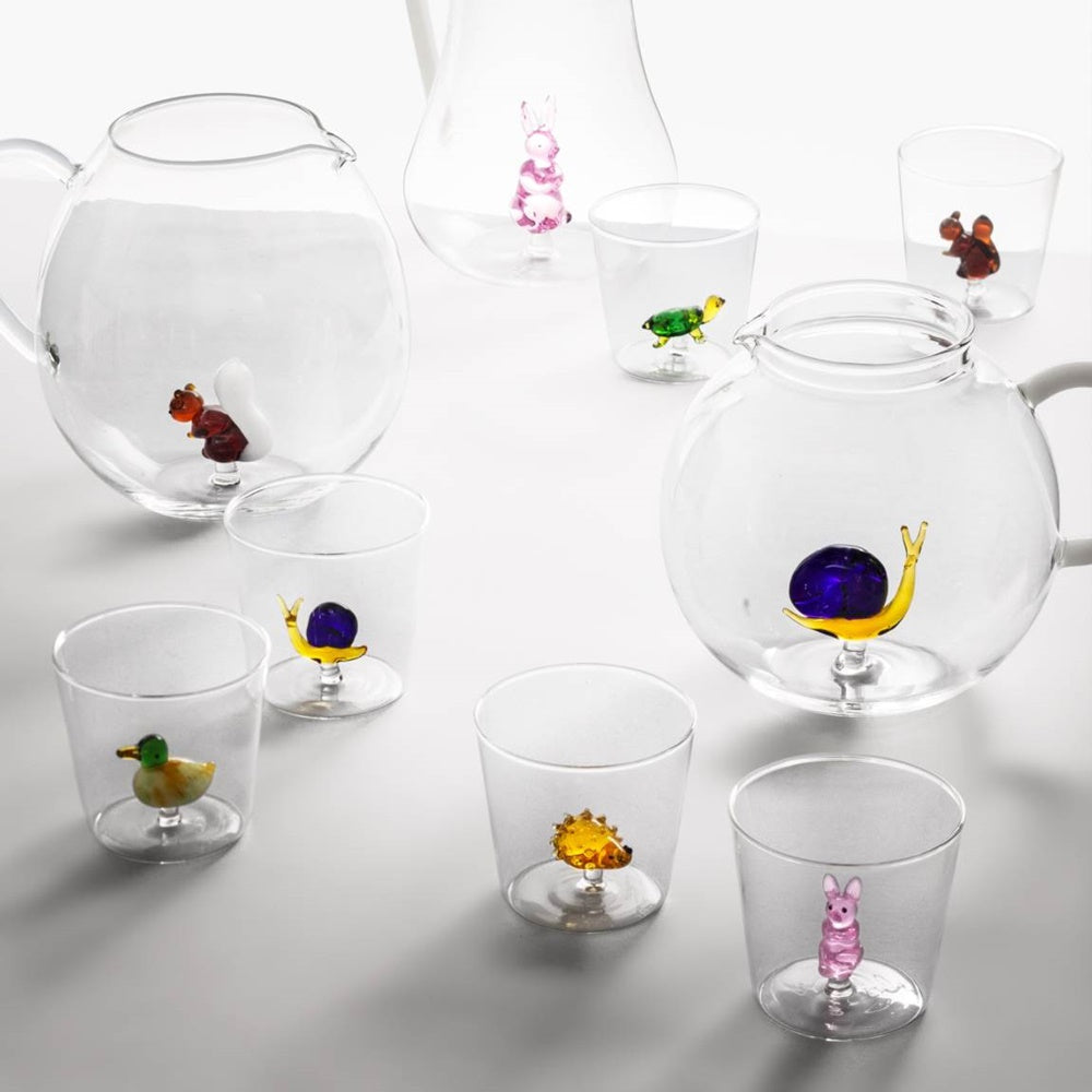 Water glass, 3.1 inches, turtle, Animal Farm by Alessandra Baldereschi - ICHENDORF
