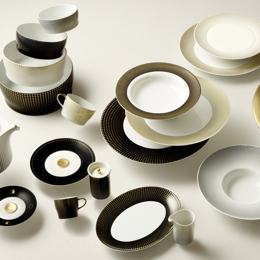 Dinner plate, Aureole - Clair de Lune - FURSTENBERG