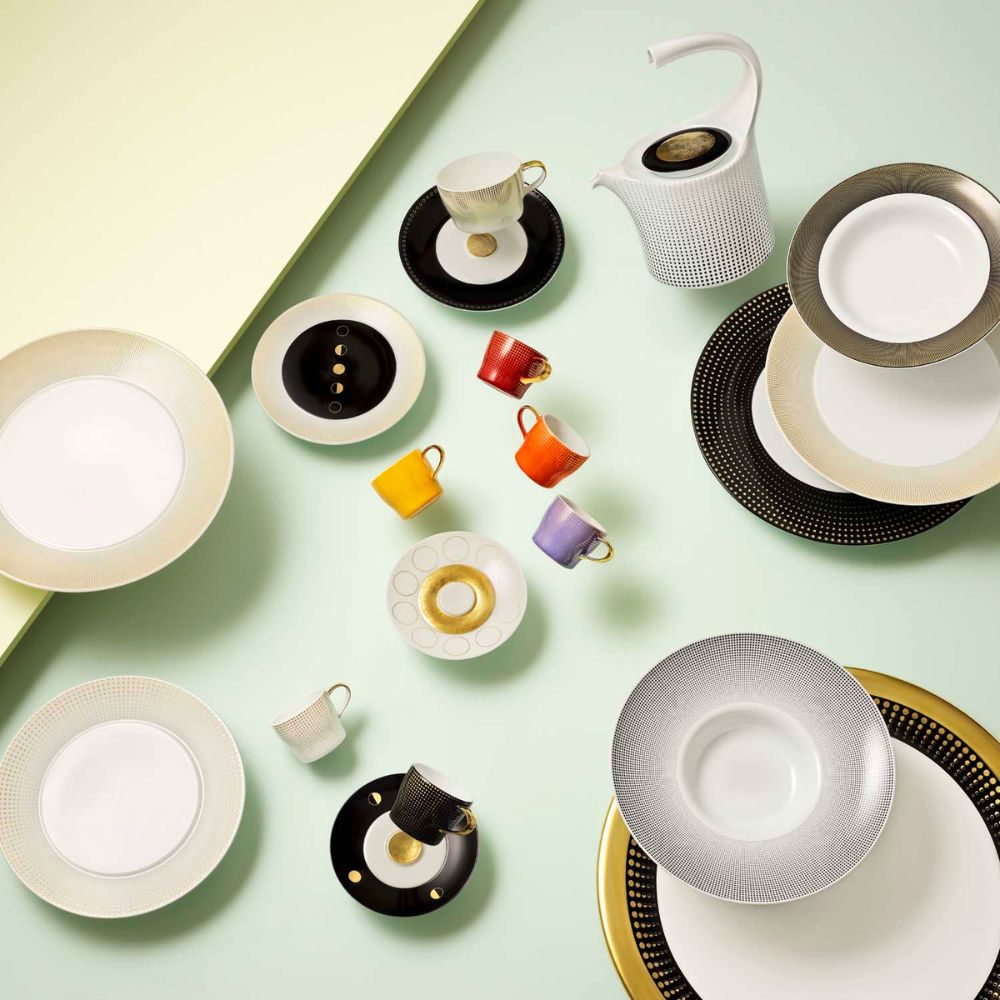 Dessert plate, Aureole - Clair de Lune - FURSTENBERG