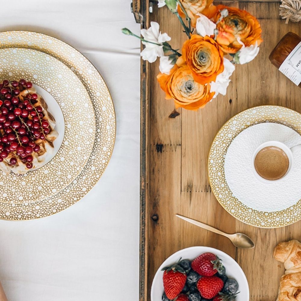 Charger plate, Ecume Mordore - Bernardaud