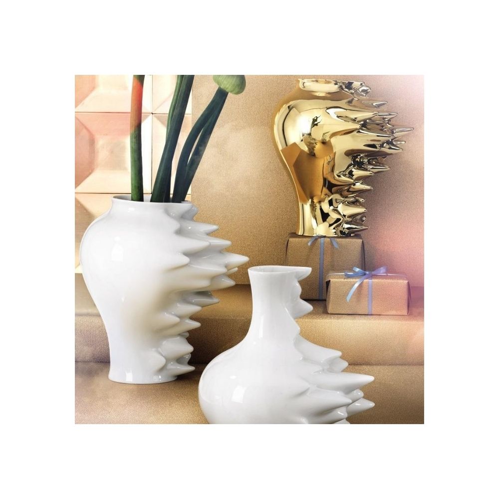 White porcelain vase, 10.6 inches, Fast by Cedric Ragot - ROSENTHAL