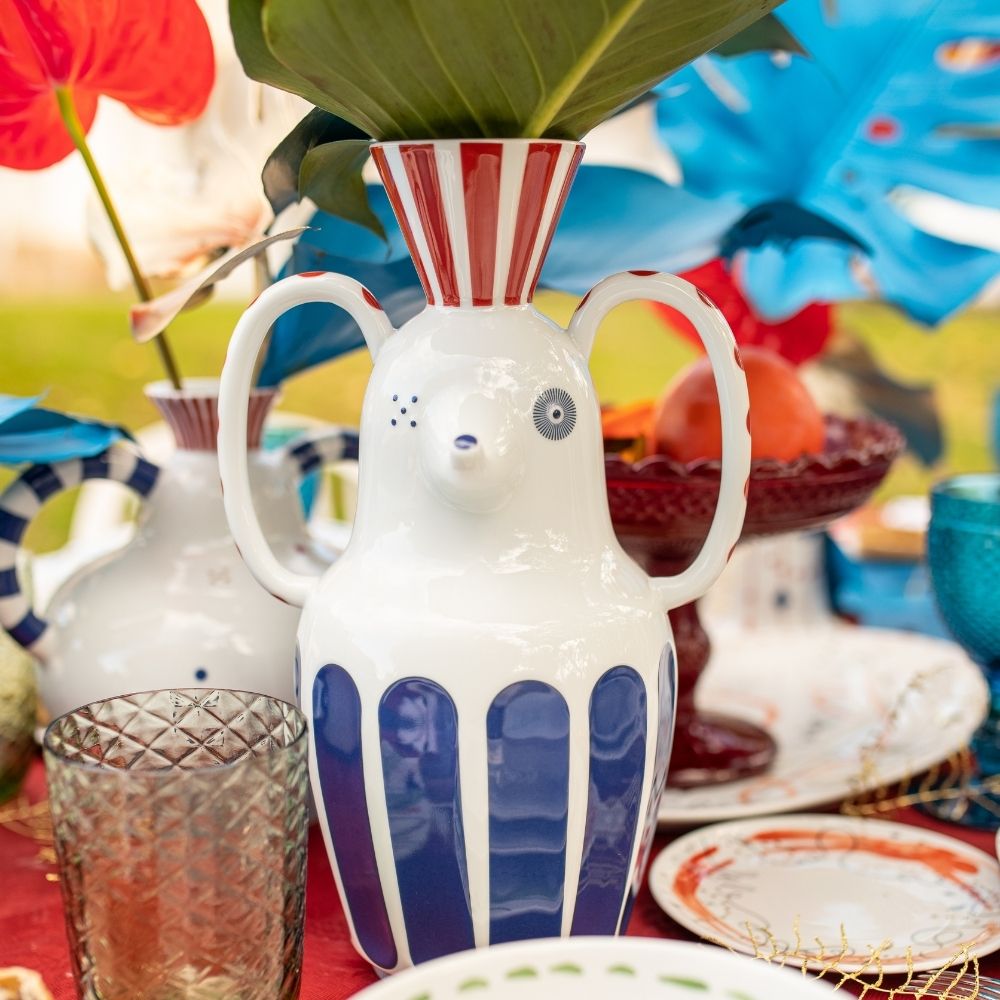 Elephant vase in porcelain, Folkifunki by Jaime Hayon - VISTA ALEGRE