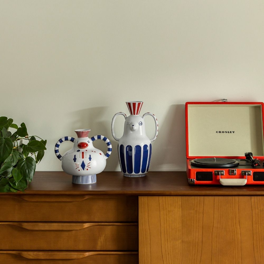 Elephant vase in porcelain, Folkifunki by Jaime Hayon - VISTA ALEGRE