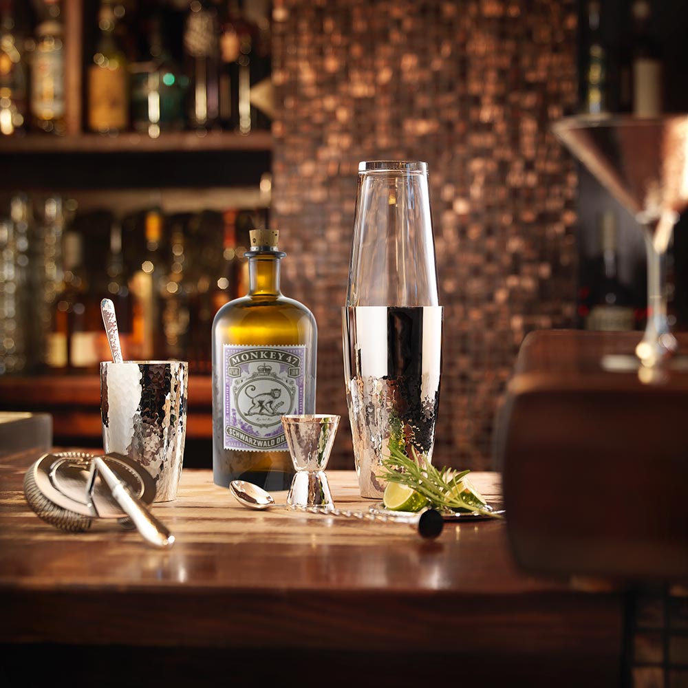 Cocktail shaker and glass, Martele - ROBBE & BERKING