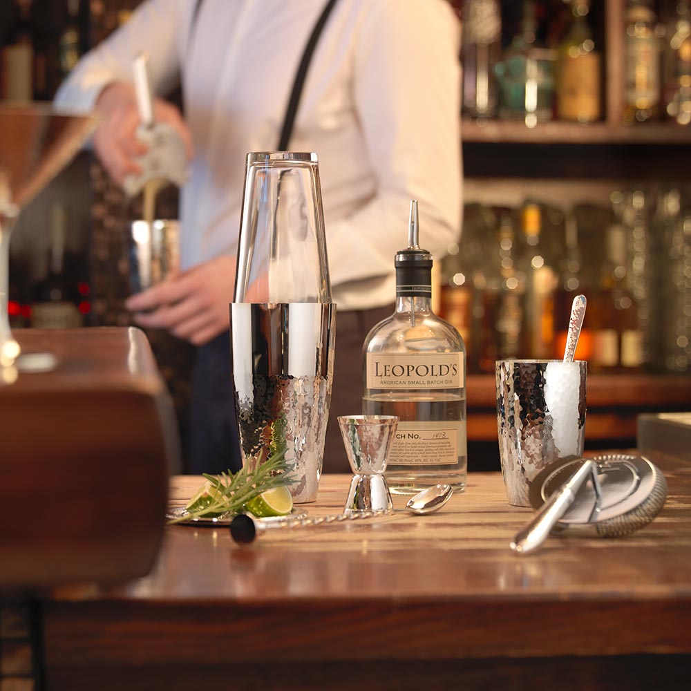 Cocktail shaker and glass, Martele - ROBBE & BERKING