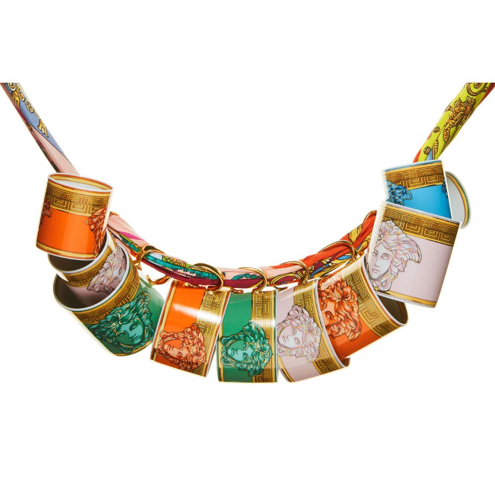 Espresso cup and saucer, Medusa Amplified Orange Coin - VERSACE