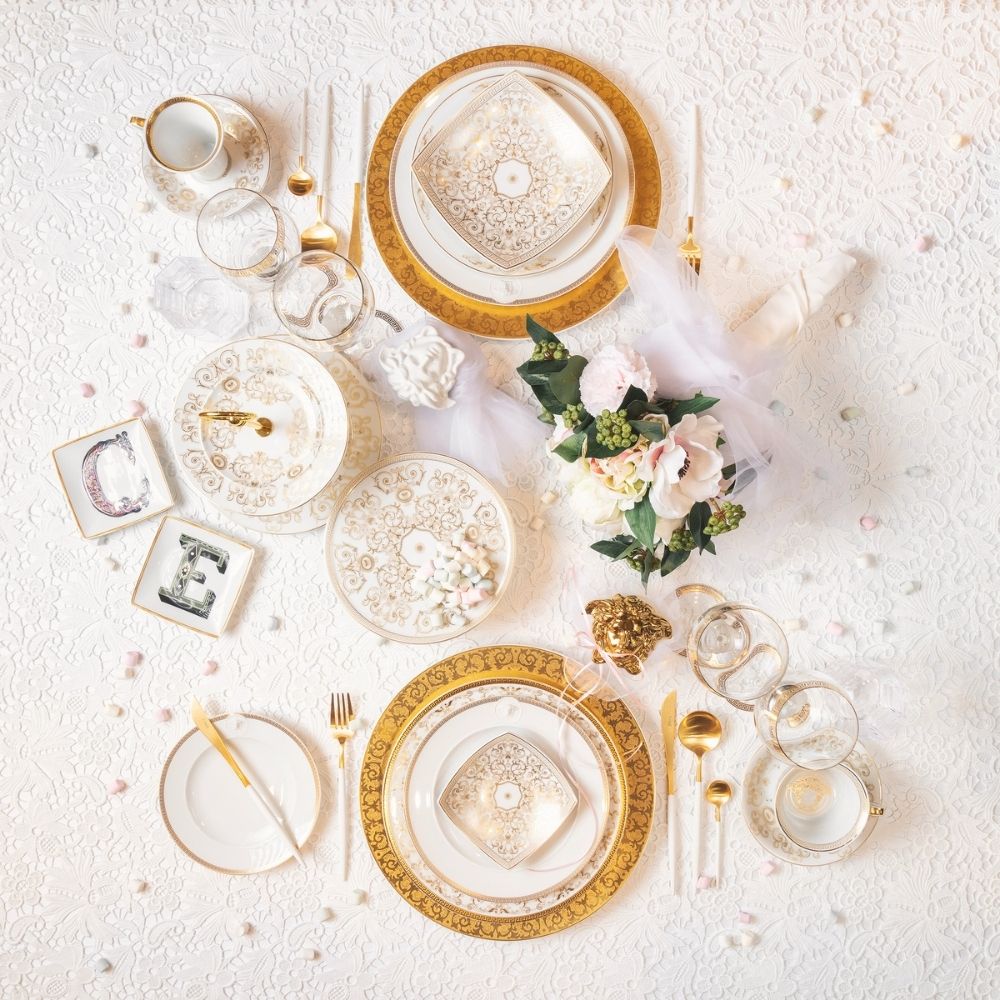 Tea cup and saucer, Medusa Gala - VERSACE